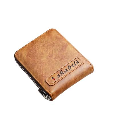 China New Men's Wallet Wallet Retro Youth Korean Classic Men's Wallet Multifunctional Card Short Bag Anti-theft for sale