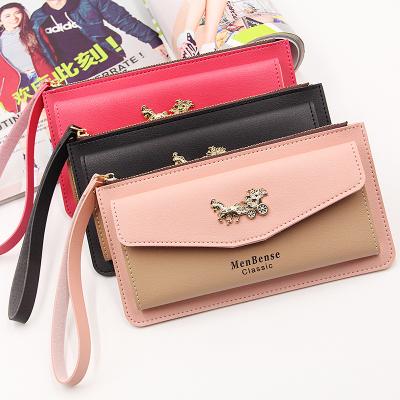 China Wholesale Anti-theft Women Wallet Purse Lady Purses Rivet Phone Pocket Card Holder Women Female Wallet for sale