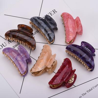 China Modern Fashion Acrylic Hair Claws Acetate Metal Patch Hair Claws Hair Accessories Women for sale