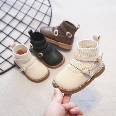 China Lightweight Designer Brave Men's Shoes Lovely Baby Leather Shoes Warm Thick Baby Sock Shoes for sale