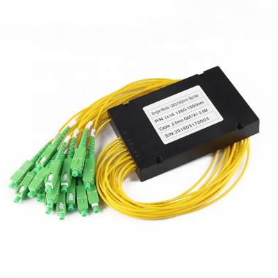 China FTTX 1*4 1*8 1*16 ABS Plastic Fiber PLC Box Shaped Optical Splitter with SC/APC LC/APC Connector for PON & FTTX & CATV Network for sale