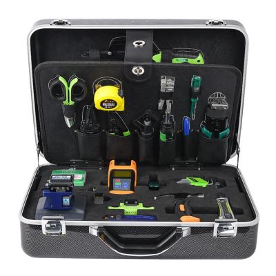 China FTTX 26pcs Machines Fusion Splicer Kit OPM VFL Fiber Cleaver Fiber Drop Stripper Cable Wrench Cleaver Pliers Saw for sale