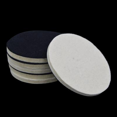 China 100% Wool Wheel Metal Polishing Pad Grinding Machine Glass Stone Wood Mirror Felt Self Adhesive Wool Polishing Wheel 1/2/3/4/5/6/7Inch for sale