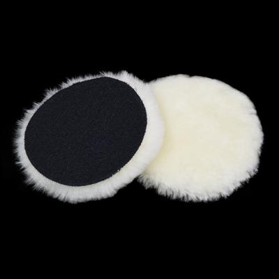 China Car bodies mirror result wool surface pad can be used for plastic products thickened polishing pad wool self-adhesive wheel polishing wheel for sale