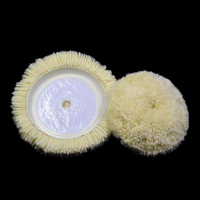 China Car bodies wool pad for car waxing wool wheel polishing pad for beauty polishing has grinding function that it is self-adhesive for sale