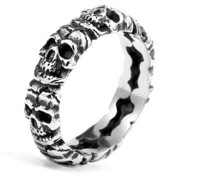 China New Design CLASSIC Style High Quality Stainless Steel Skull Rings For Men for sale