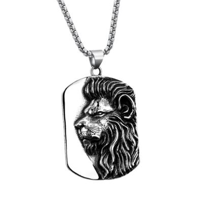 China Retro Stainless Steel Jewelry Lion King Pendant Men CLASSIC Personality Titanium Pendant for sale