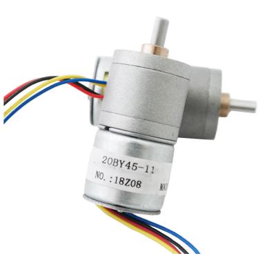 China SM20-020L 5v DC Geared Stepper Motor 20mm Micro Geared Stepper 2 Phase 4 Wire Micro Geared Stepper Motor With Gearbox MOTOR SM20-020L -GEAR for sale