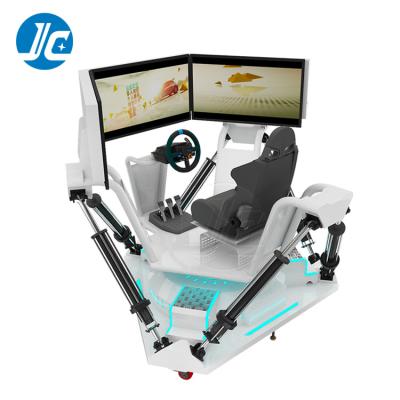 China New ALLOY Virtual Entertainment 9D VR Racing Simulator Machine 6 DOF Three Screen Racing Simulator Car Game for sale