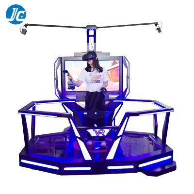 China Commercial Low Stock Metal Investment VR Flight Simulator Large Metal Screen VR Space 9D VR Positioning Rig For HTC VIVE for sale