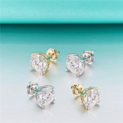 China TRENDY Snowflake Stud Earrings 925 Sterling Silver Jewelry Diamond Moissanite Stud Earrings For Women for sale