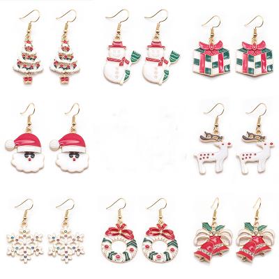 China Wholesale Custom Fashion Hot Sale Christmas Jewelry Santa Clau Earrings For Woman TRENDY for sale