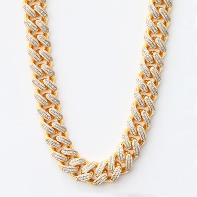 China Stainless Steel Jewelry Factory Hip Hop CZ Iced Out Chain Design New Gold for sale