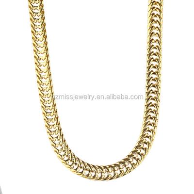 China Custom Stainless Steel Miss Jewelry New Hip Hop 18k Gold Stainless Steel Chain Men for sale