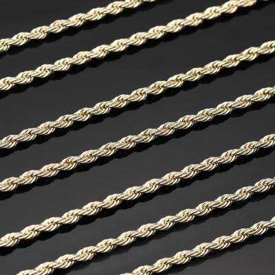 China 2020 Hiphop Factory Custom Mens Jewelry Necklace 18K Gold Plated Rope Chain for sale