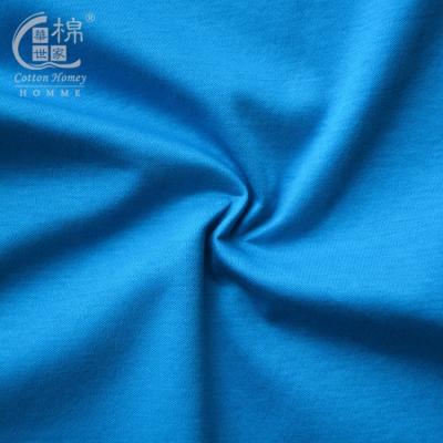 China Guangzhou Anti-static Double Mercerized Cotton T-shirt Fabric 70S Soft Jersey Warp Knit Fabric Cotton Interlock for sale