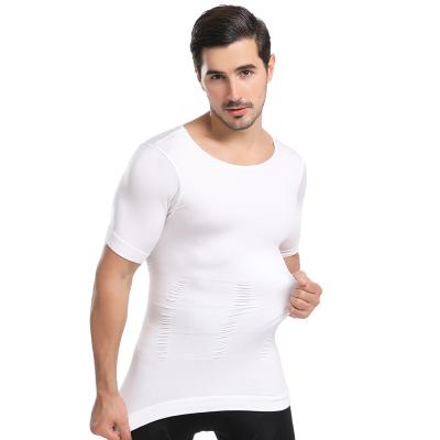 China QUICK DRY Fat Burning Belt Vest Belly Abdomen Compression Corset Men Slimming Body Toning T Shirt for sale