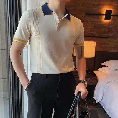 China parride Embossed Pure Pique Polo Shirt T-shirt Cotton Tops Customized for sale