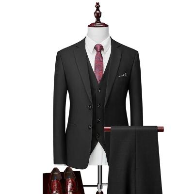 China Low MOQ Anti-Wrinkle Customization Man Suits Brand Suit Men 3 Pieces Wedding Men Suit Set Groom for sale