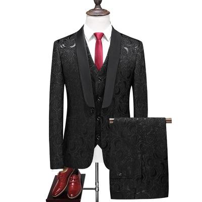 China Anti-wrinkle blazer pant suit shirts mens suits male wedding slim fit set formal wear mens business suits for sale