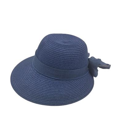 China Striped 2023 Hot Sale classic summer beach fashion lady style straw hat for sale