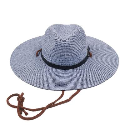 China Striped Wholesale Popular fashion foldable beach summer hat lady hats paper straw hat for sale