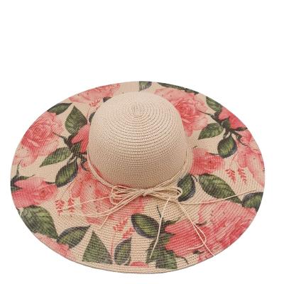 China Striped Factory Wholesale summer hats wide brim lady beach straw hats for sale