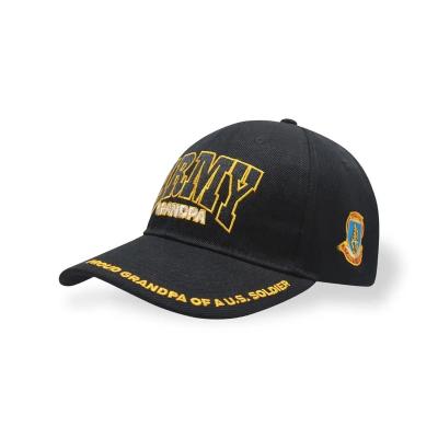 China Waterproof Wholesale Hot Style 100% cotton baseball cap black embroidered peak hat for sale