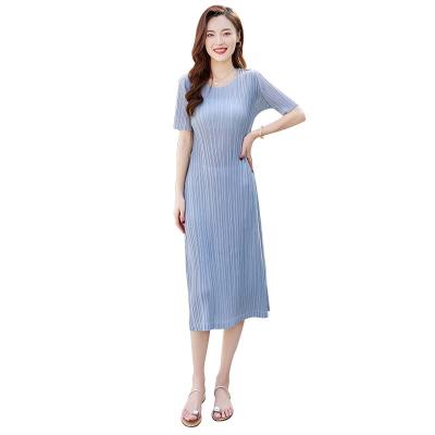 China 2021new African Hot Selling African V-Neckline Anti-wrinkle Women Pluse-size Color Matching Comfortable Casual Dress for sale