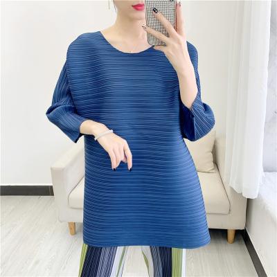 China Anti-wrinkle Tianbao Pleated Skirt Miyake New Fashion Korean-Thai Women's Casual Long Sleeve Top for sale