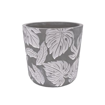 China Top Selling Cement Flower Pot Garden Decoration Cement Cylinder Planter Home Cement Flower Pots for sale