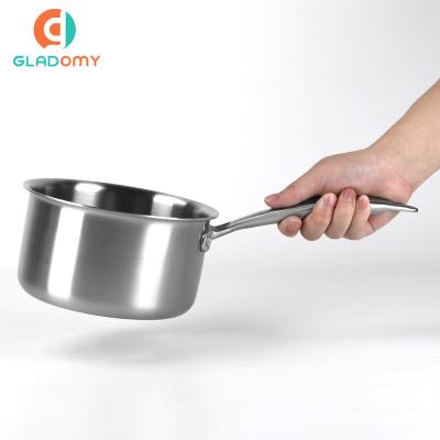 China Durable Milk Stocked Boiling Pot Cooking Pot For Soup Kitchen 316 Stainless Steel 16cm And Stock Pots Metal Eco - Friendly for sale