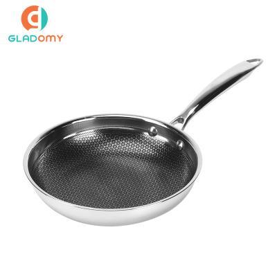 China Hot Selling CLASSIC Silver I Nonstick Frying Pan Stainless Steel Fry Pan GC3F016 High Quality for sale