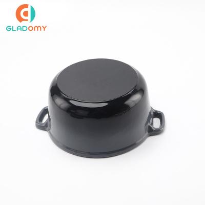 China Black Gray Gradual Soup Pot Non Stick Ceramic Coating Ear Melt Pot Double Stocked Kitchen Cookware Set for sale