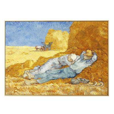 China Hand Drawn Oil Painting Quiet Pastoral Life Printing Ornament Van Gogh Home Decoration Wall Paintings for sale