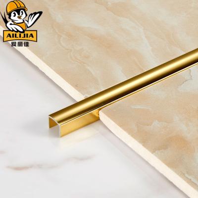 China Modern U-shaped Metal Edge Tile Aluminum Wallcovering Junction Panels for sale