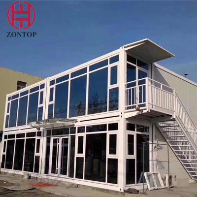 China Cortina de cristal pre Fab Container Homes, casa prefabricada del gran escala del contenedor de la oficina en venta