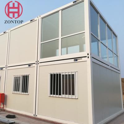 Chine L'histoire de Zontop 2 appartement modulaire de structure métallique de matériau de construction de 40 pi a préfabriqué la Chambre préfabriquée de conteneur de maisons à vendre