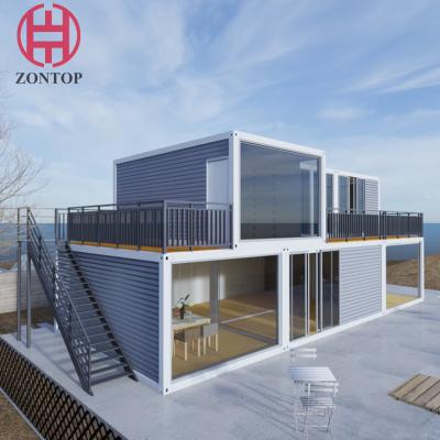 Κίνα Zontop μικρό prefab επίπεδο πακέτων καμπινών σύγχρονο πολυτέλειας σπίτι σπιτιών μεταφορικών κιβωτίων κτηρίων φορητό Prefab μορφωματικό προς πώληση