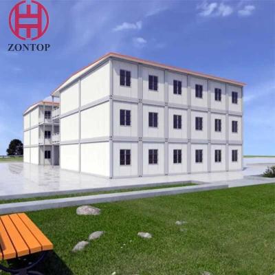 China Zontop Flat Pack Design Quick Build Modern  Luxury Glass Resort 20ft Prefab Container Modular Steel Homes Prefabricated for sale