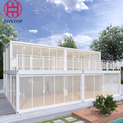 China Zontop Modular Homes High Quality Two Bedroom Container House Prefab Houses Other Construction Real Estate for sale