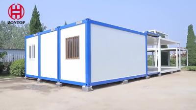 China Zontop Modern Living 40ft Luxury New Low Cost 20ft 40ft Offices Prefabricated Shipping House Container Home for sale