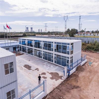 China Casa de cristal prefabricada modular grande de la construcción del paquete plano de la casa concreta rápida de lujo moderna del envase en venta