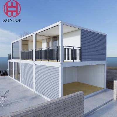 China Moderne Snel assembleert Geleverde Container Huizen Aangepast Mini Modular 2 Slaapkamer Te koop