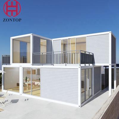 China Casa modelo luxuosa de Zontop China 20ft Houses Ready Prefab que envia a casa do recipiente das casas modulares 40ft à venda