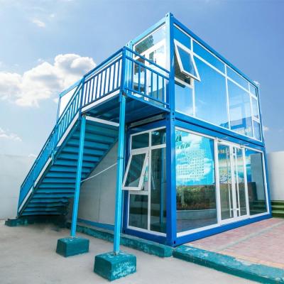 China Luxe 40 van het Stapelbare Vlakke Afneembare Draagbare Moderne de Containervoet Huis van het Pak Vouwbare Aangemaakte Glas Te koop