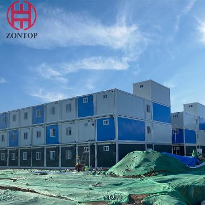 China Het dubbele Huis van de Verdiepingscontainer voor Openlucht van het Ziekenhuiszontop van het Bureauhotel lichte Staal Geprefabriceerde de Bouwcontainer Hous Te koop