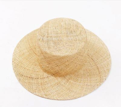 China Wholesale Customizable Soft Spot Fashion Beach Simple Wide Brim Summer Straw Hat for sale