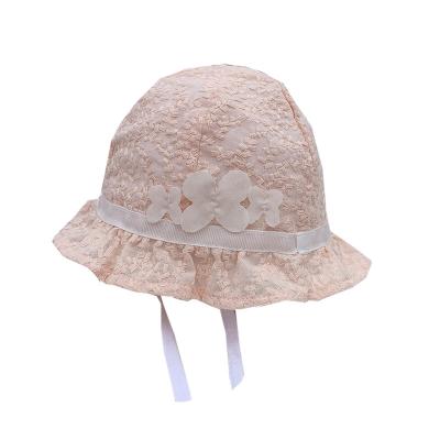 China Customizable Picture Baby Fashion Summer Sunshade Princess Lace Breathable Bucket Hat for sale