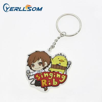 China High Quality Hot Selling Cheap Gifts Y12060102 Logo Personalized Rubber Keyring For Promotion Gift YERLLSOM PVC Key Chain Gift Printing for sale